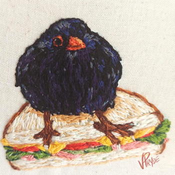 Bird embroidery
