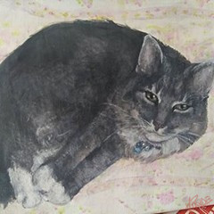 Painting of cat