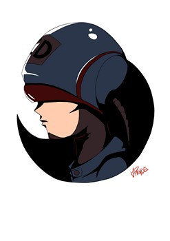 Space helmet print