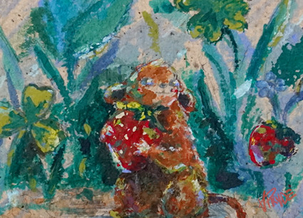 Mouse with strawberry