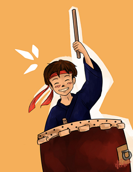 Taiko player Illustration